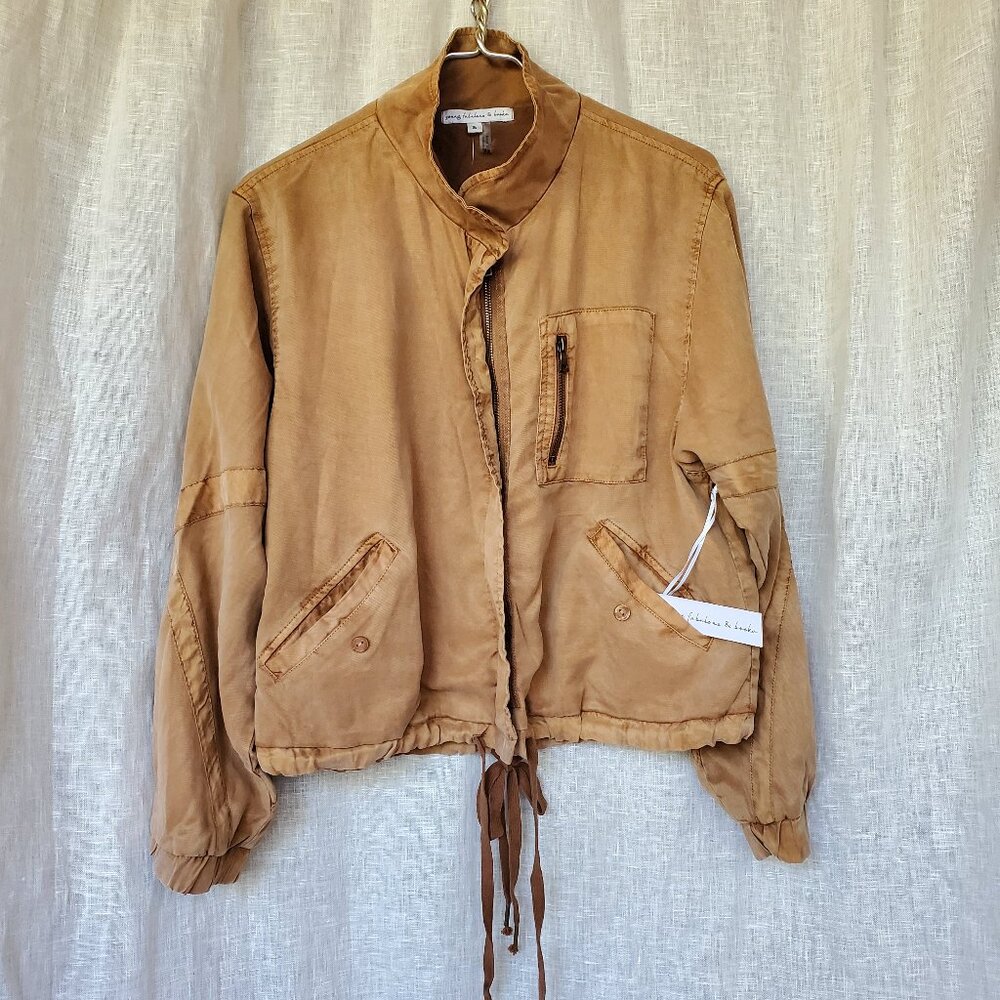 Young fabulous and broke Clara bomber jacket NWT camel